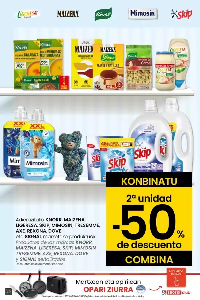 Catálogo de AUKERA OFERTA HIPERMERKATUAK EROSKI 10 de abril al 29 de abril 2025 - Página 40