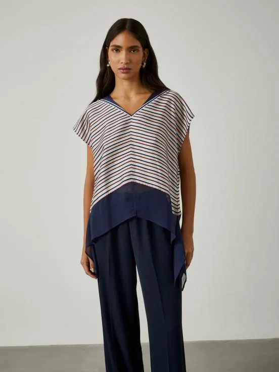 Blusa rayas asimétricas