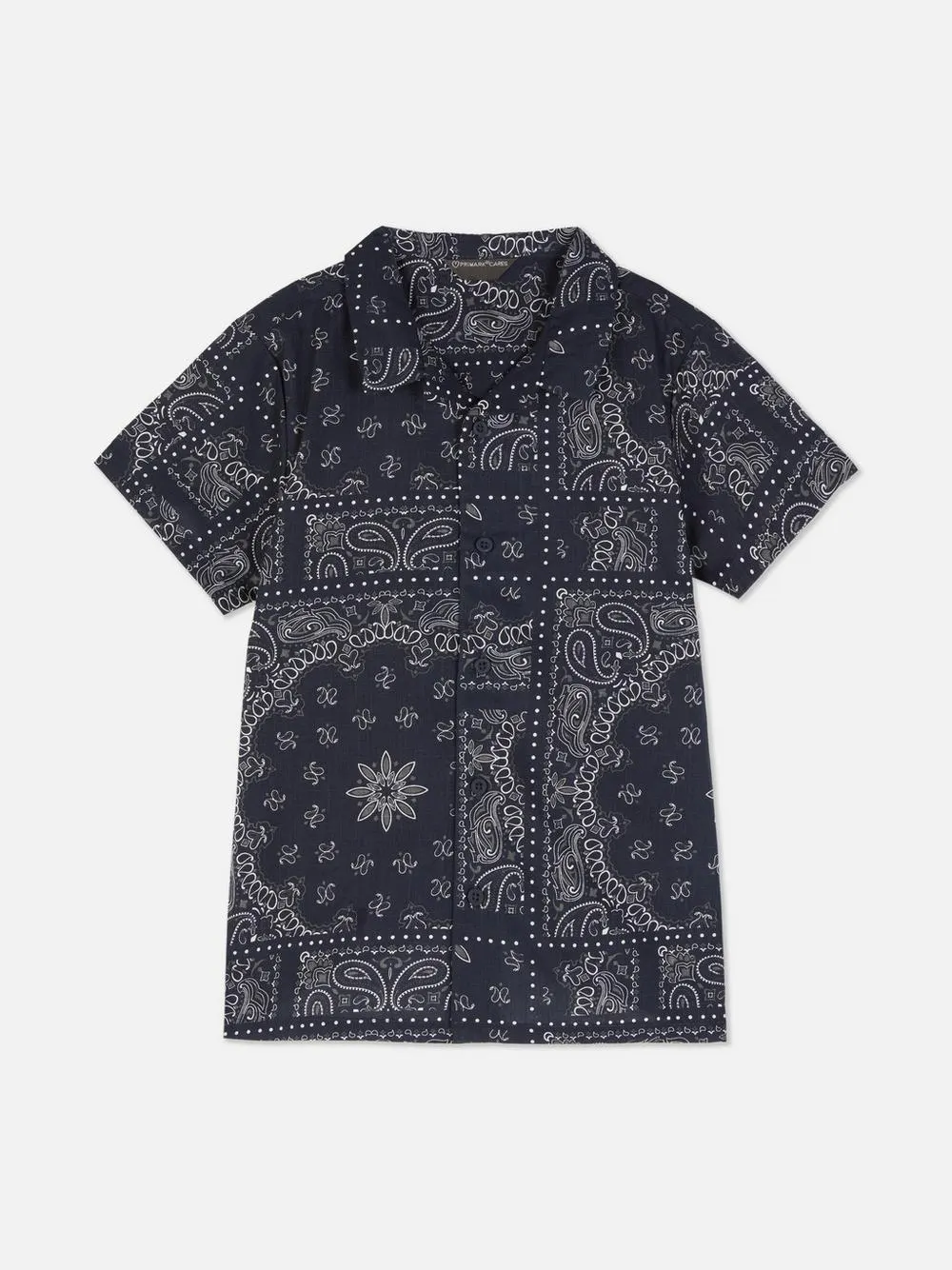 Camisa con botones y estampado de cachemira