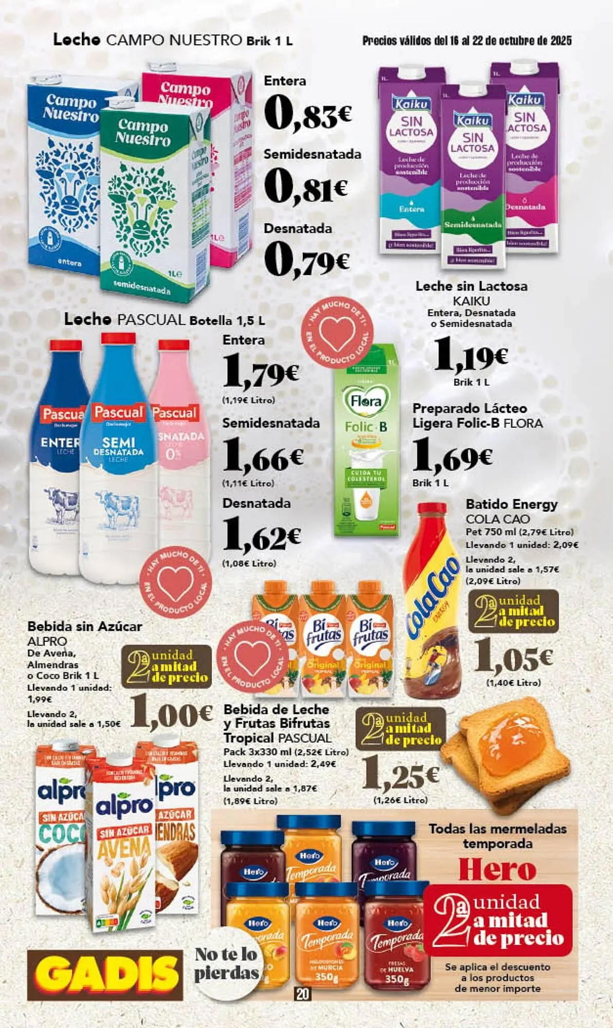 Catálogo de Folleto Gadis 16 de octubre al 22 de octubre 2025 - Página 20