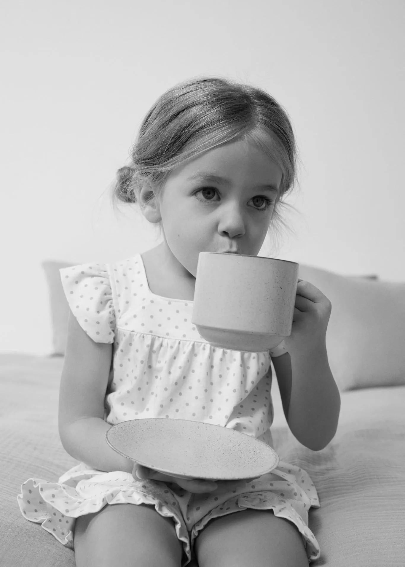 Pijama corto lunares