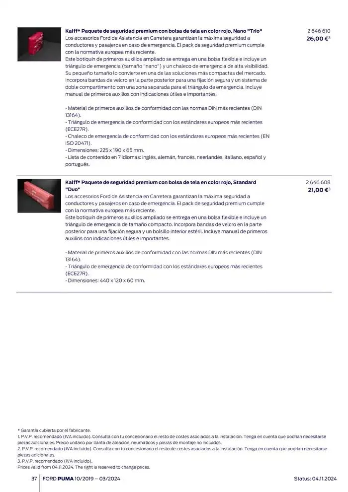 Catálogo de Ford de accesorios Ford Puma 13 de noviembre al 13 de noviembre 2025 - Página 37