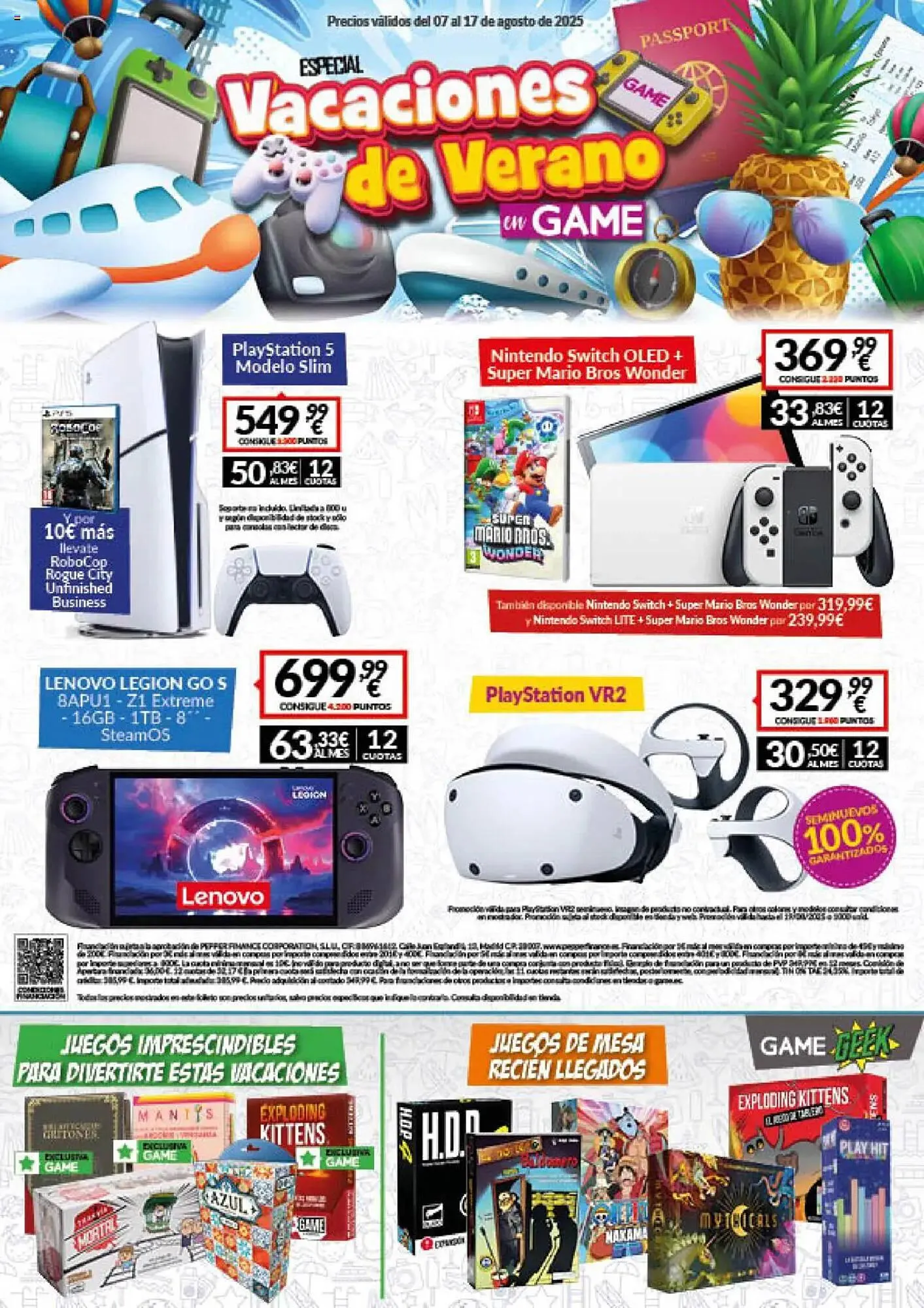 Catálogo de Folleto Game 7 de agosto al 17 de agosto 2025 - Página 1