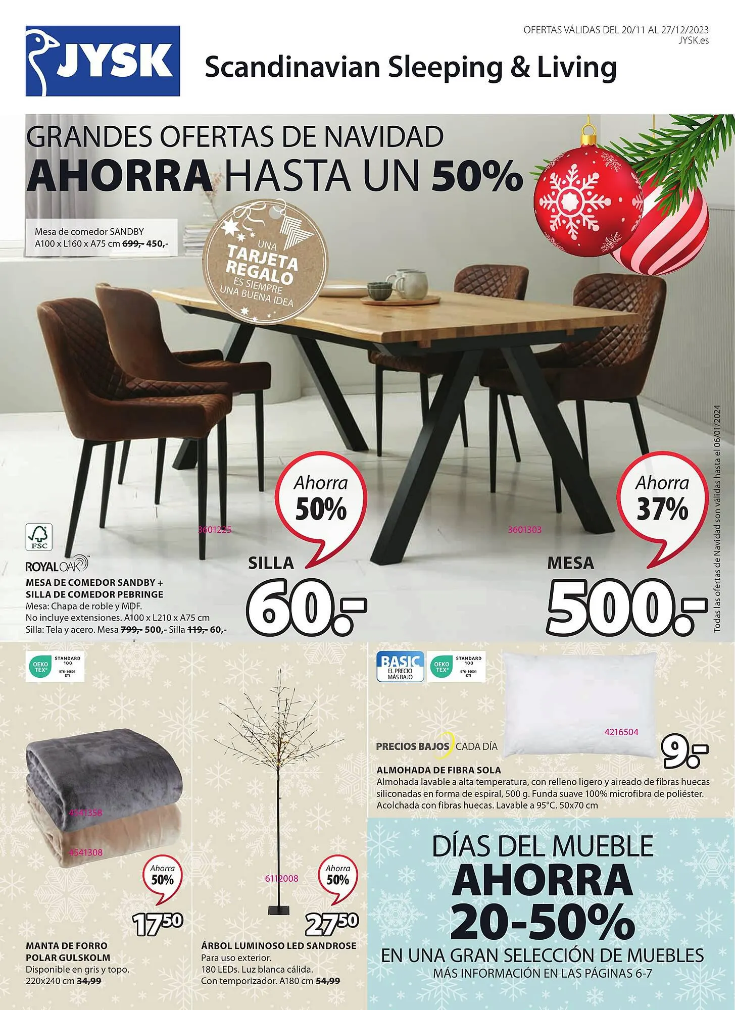 Catálogo de Folleto JYSK 20 de noviembre al 20 de diciembre 2023 - Página 1