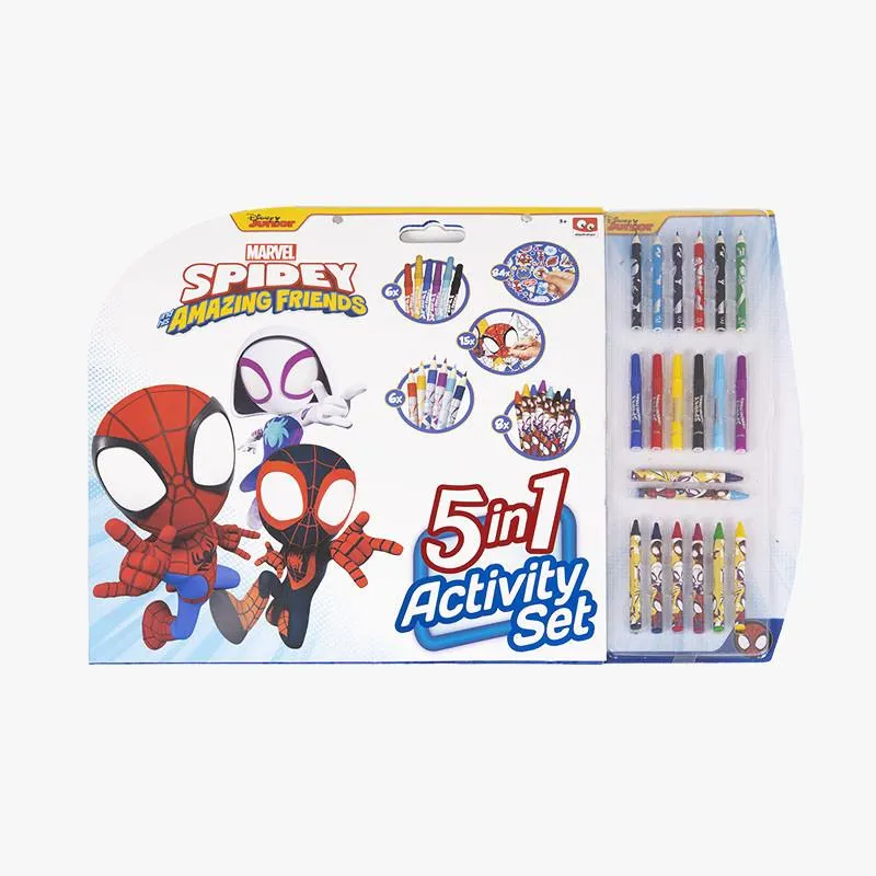 SET PARA COLOREAR 5 EN 1 SPIDERMAN