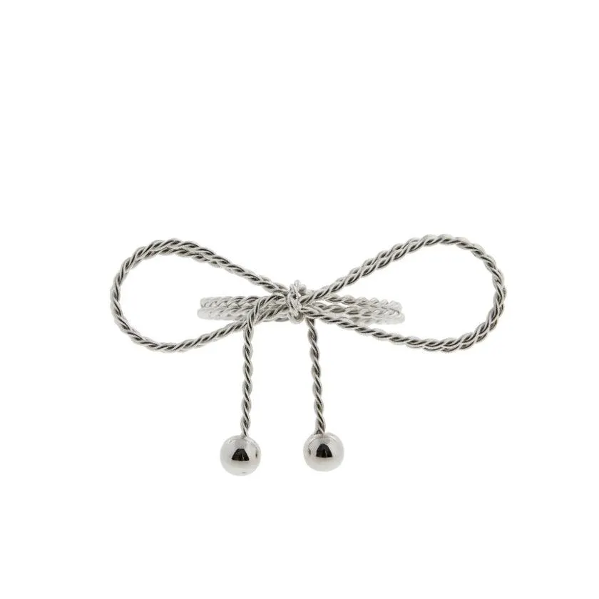 Sigrid napkin ring silver brass H5 cm