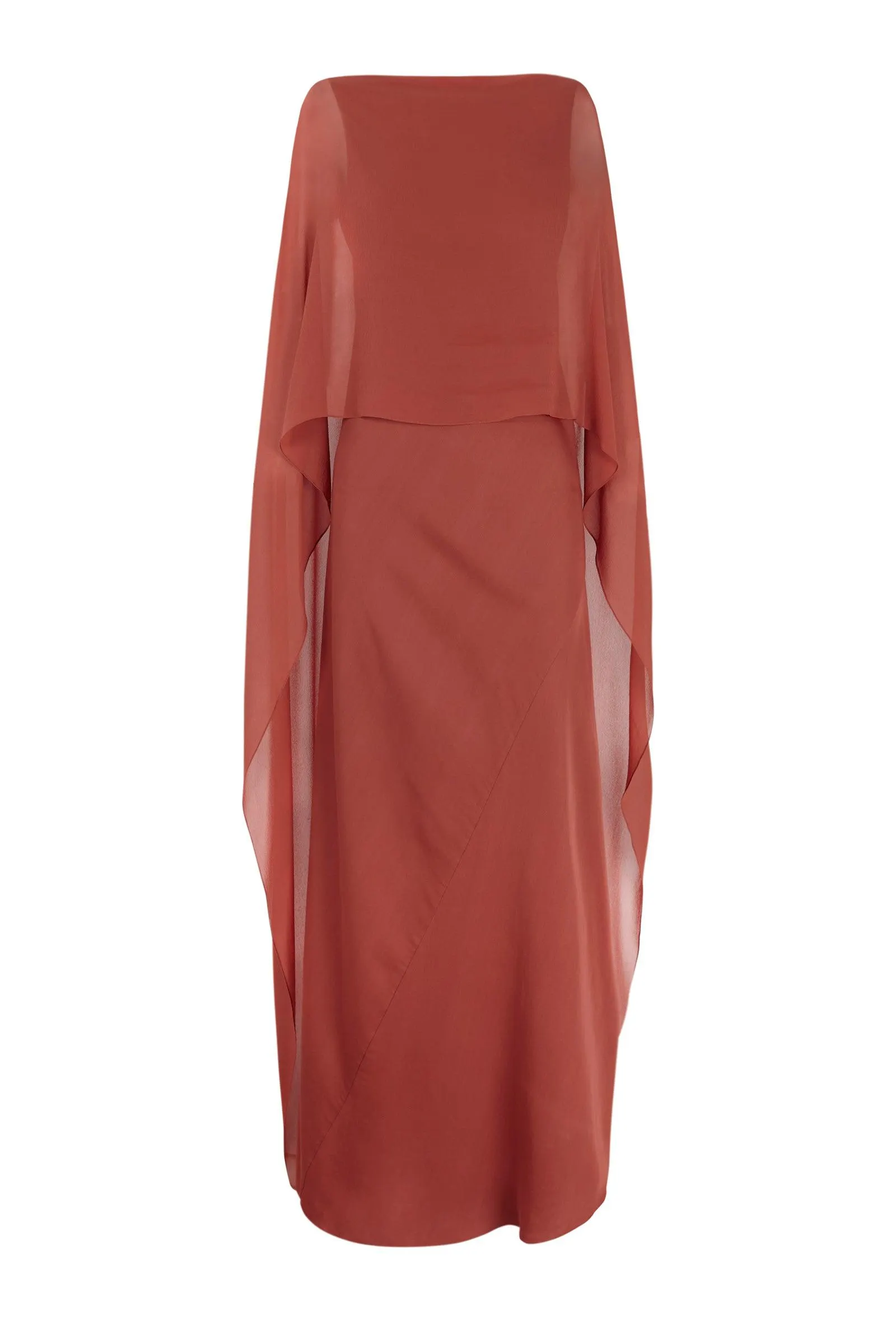 Luana, garnet silk dress