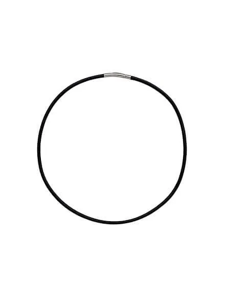 Collar Tahití cuero color negro 40cm