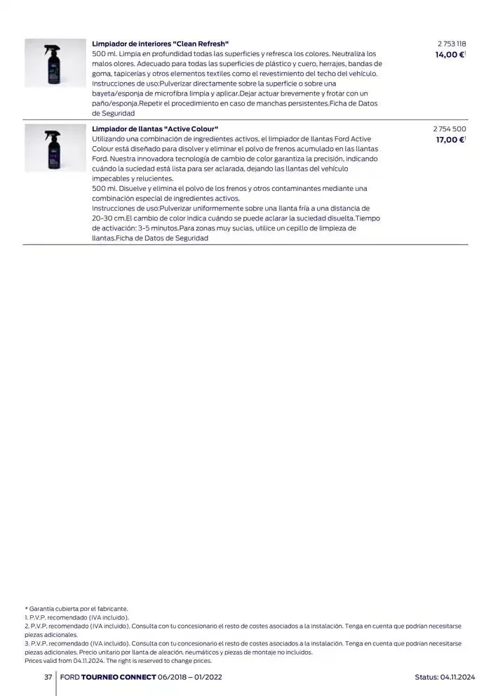 Catálogo de Ford de accesorios Tourneo Connect 13 de noviembre al 13 de noviembre 2025 - Página 37