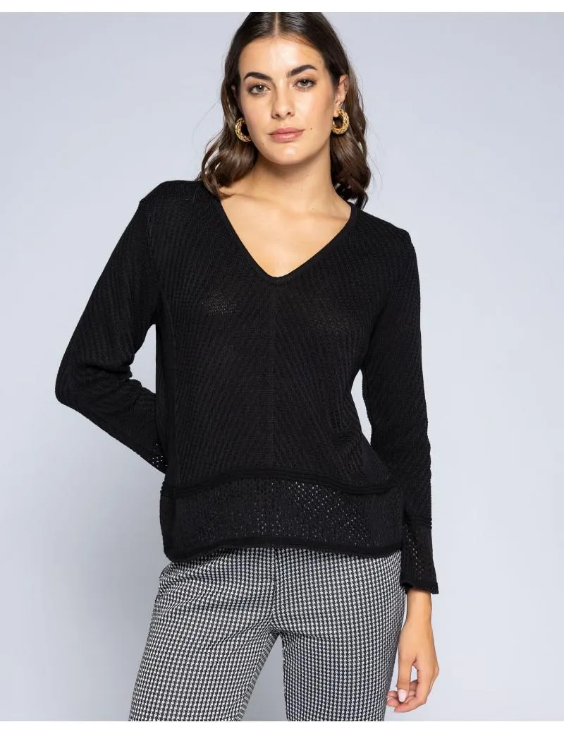 Jersey diagonal canalé calados