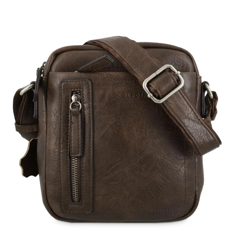 Bolso bandolera pequeño hombre en color marrón - Verota
