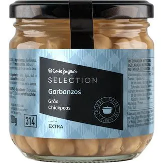 EL CORTE INGLES SELECTION garbanzos cocidos al natural frasco 200 g