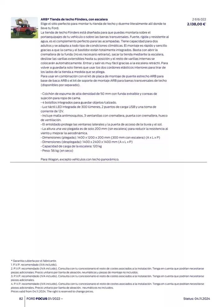 Catálogo de Ford de accesorios Focus 13 de noviembre al 13 de noviembre 2025 - Página 82