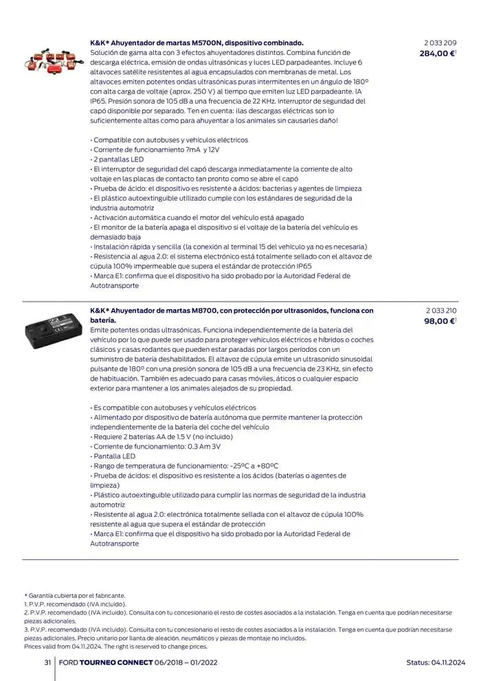 Catálogo de Ford de accesorios Tourneo Connect 13 de noviembre al 13 de noviembre 2025 - Página 31