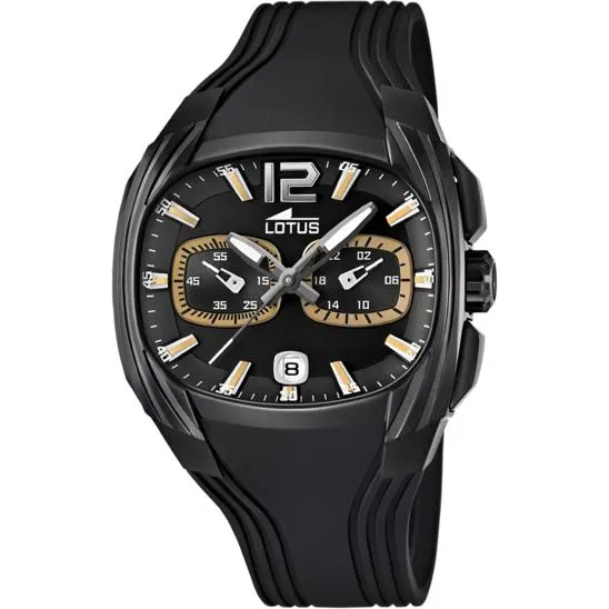RELOJ LOTUS 15757/2 NEGRO CORREA DE CAUCHO, HOMBRE