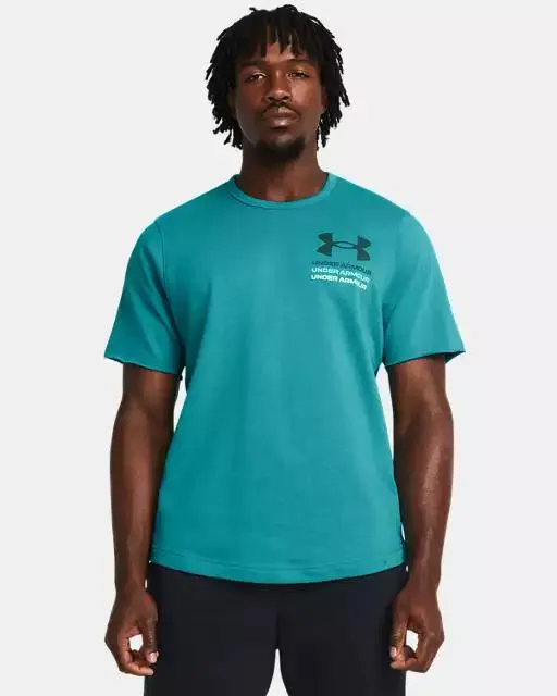 Camiseta de manga corta con bloque de color UA Rival Terry para hombre