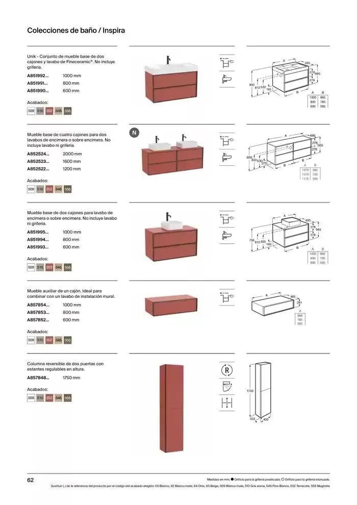 Catálogo de Colecciones de Baño, Muebles y Accesorios 9 de enero al 31 de diciembre 2025 - Página 64