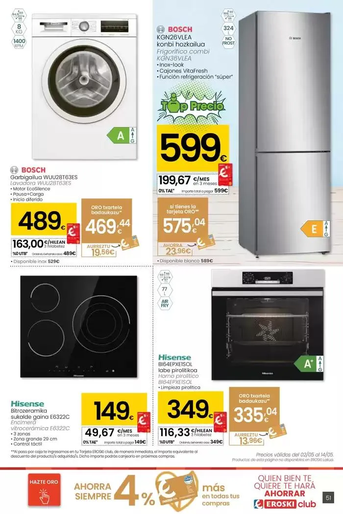 Catálogo de AUKERA OFERTA HIPERMERKATUAK EROSKI 2 de mayo al 13 de mayo 2025 - Página 51