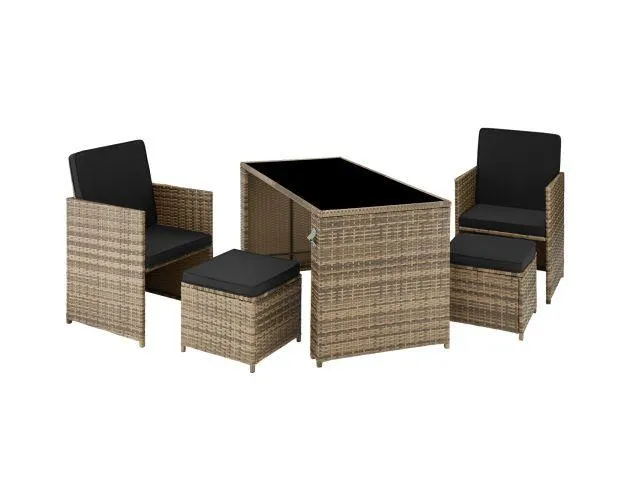 Conjunto de ratán palermo , beige