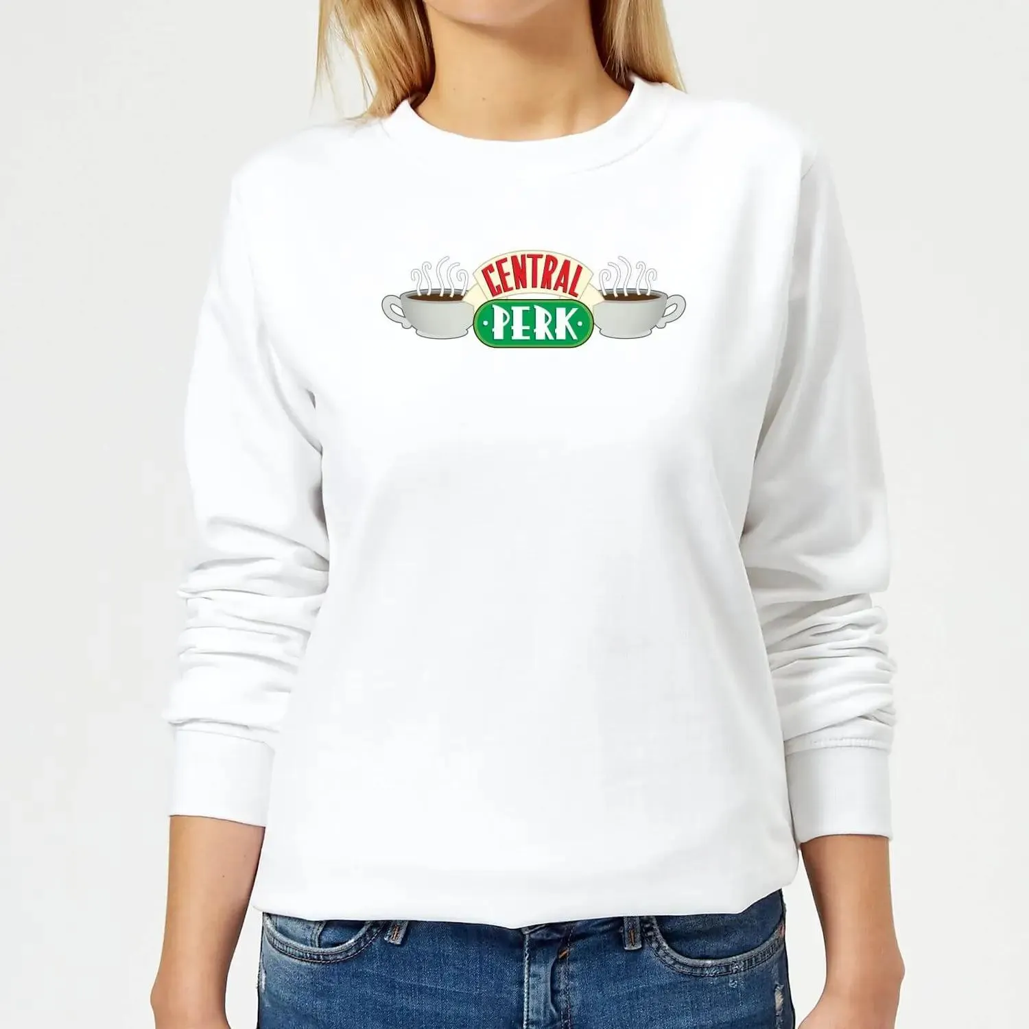 Sudadera Central Perk para mujer de Friends - Blanco