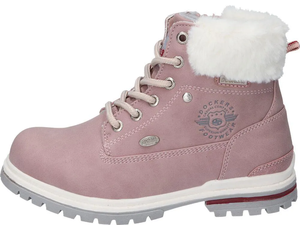 "Lined Ankle" Botas niños Rosa de Dockers by Gerli