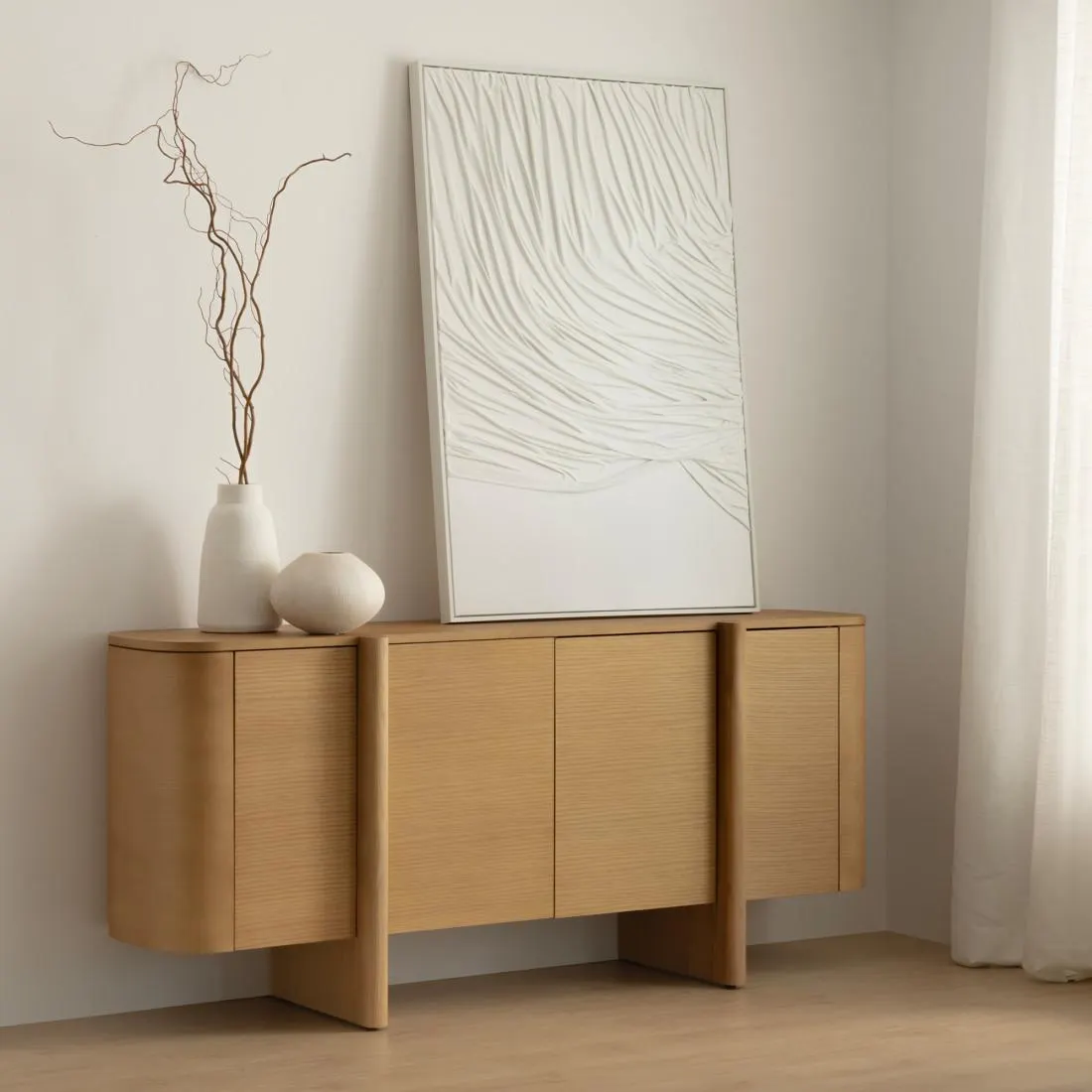 Aparador 180 de chapa de roble