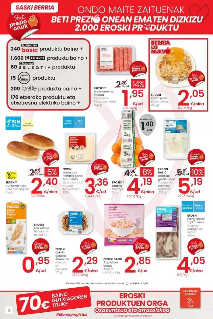 Catálogo de AUKERA OFERTA HIPERMERKATUAK EROSKI 15 de mayo al 27 de mayo 2025 - Página 2