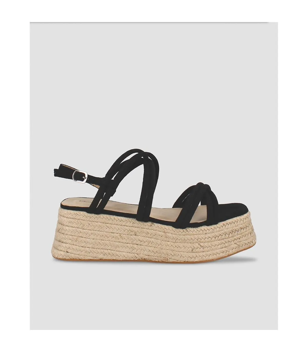 Sandalias Plataforma Mujer Negro