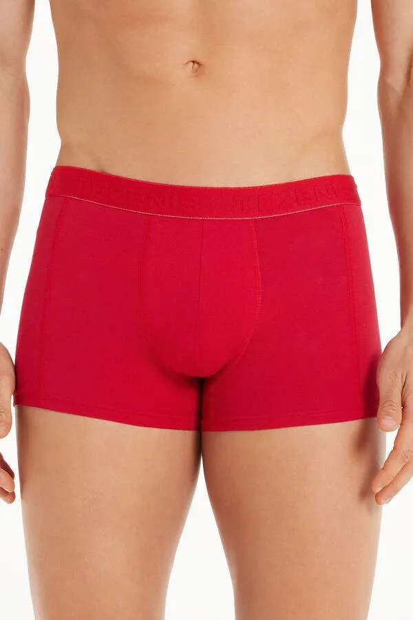 Bóxer de Algodón con Costuras en Contraste con Logo