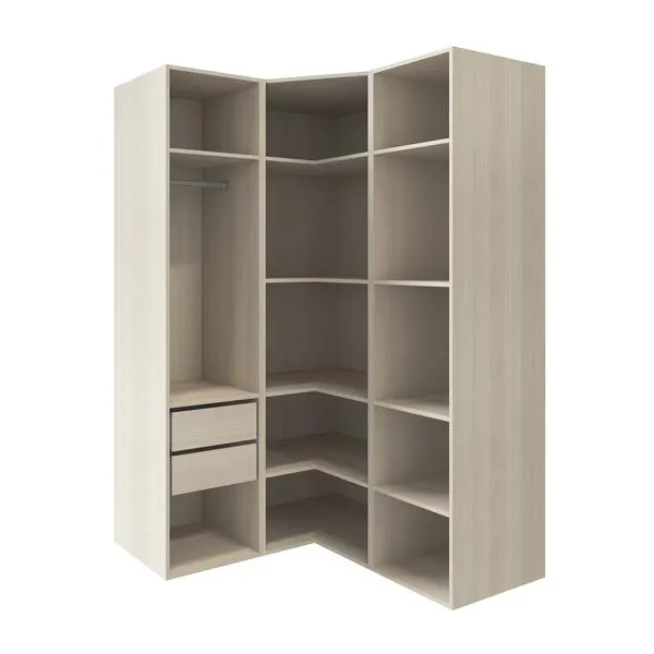 Armario completo Homny 3 columnas y esquinero roble