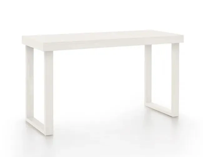 Escritorio Berlín de madera maciza natural, color blanco