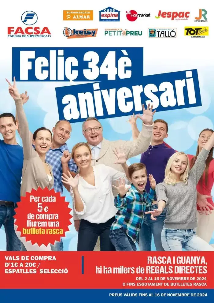 Catálogo de Ofertes Keisy Supermercats 28 de octubre al 16 de noviembre 2024 - Página 1