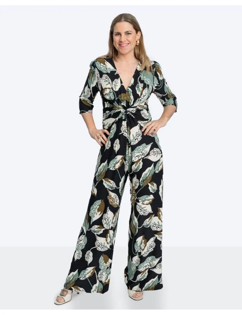 Mono Drapeado Nudo Hojas