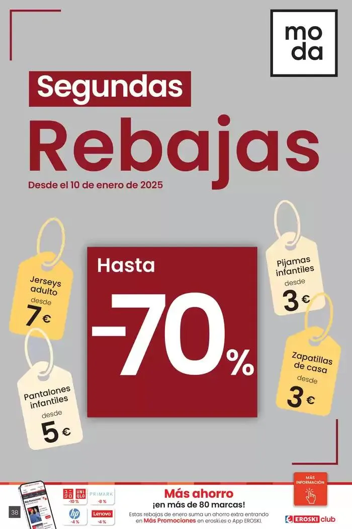 Catálogo de Más de 2000 productos, SIEMPRE A BUEN PRECIO HIPERMERCADOS EROSKI 4 de enero al 14 de enero 2025 - Página 38