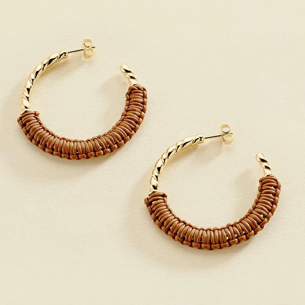 Criollas TWIGGY - oro / camello