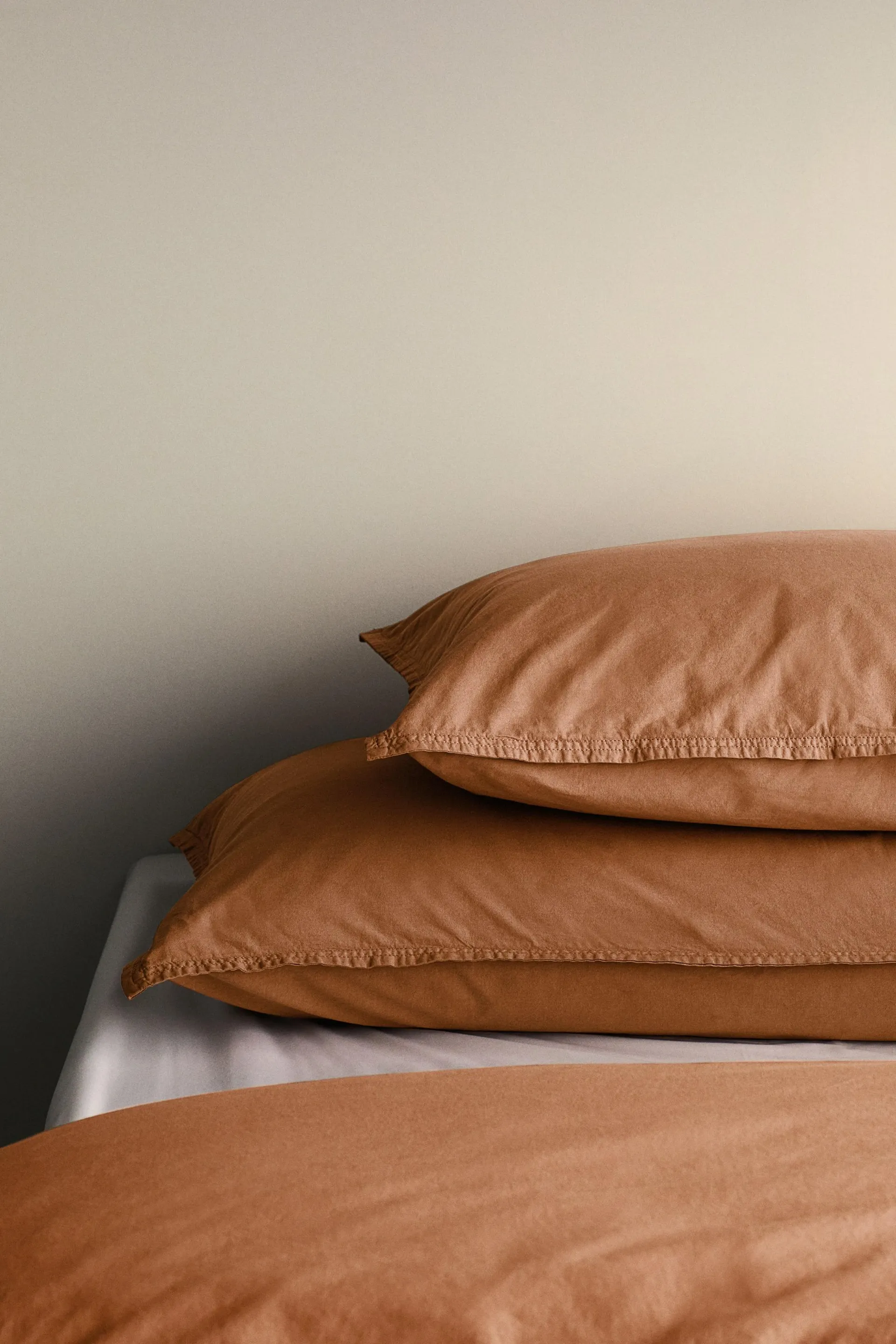 Funda de almohada en algodón lavado