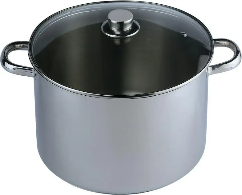 aro Olla, acero inoxidable, Ø 30 cm, 18 L, con tapadera, inducción