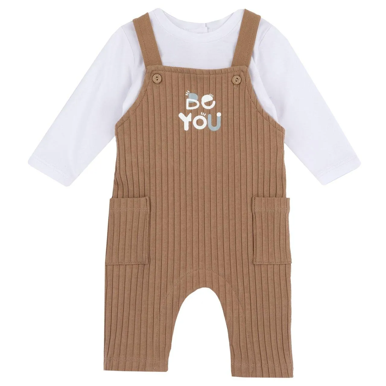 Set body y peto largo de canalé