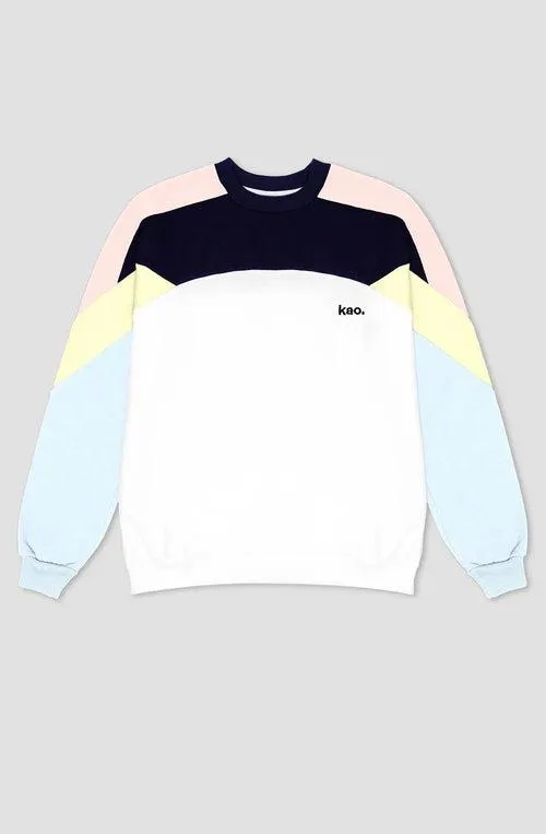 White/ Pink Panther/ Navy Elina Sweatshirt