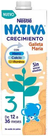 Leche crecimiento Nestlé junior galleta desde 12meses 1l