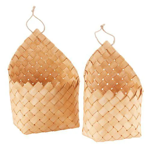 Cestas colgantes OPE 2 unidades madera