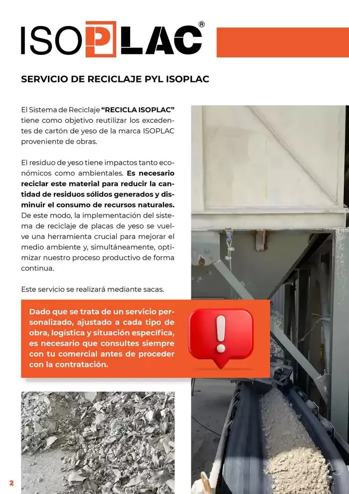 Catálogo de Nuevo servicio de reciclaje placa ISOPLAC 1 de octubre al 31 de diciembre 2024 - Página 2