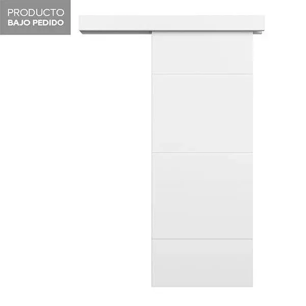 Kit puerta corredera superficie Carys blanca 203x72,5 cm