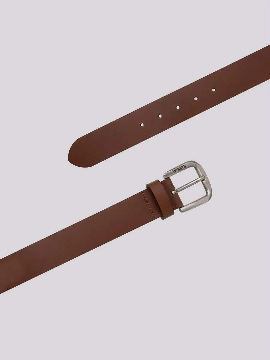 Cinturón de piel efecto napa