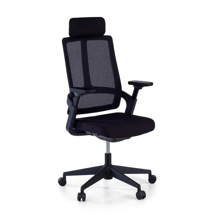 Silla de Oficina Ergonómica Team black, Máxima Tecnología y Calidad - Negro