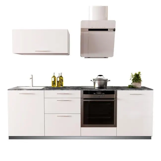 Cocina en kit DELINEA id con altos SOFIA blanco 2.40 m