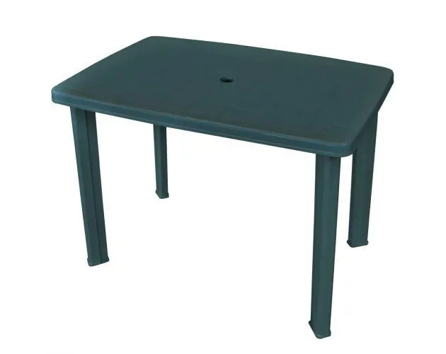vidaXL mesa de jardín de plástico verde 101x68x72 cm