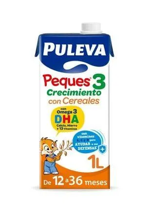 Leche crecimiento Puleva peques 3 cereales 12-36meses 1l