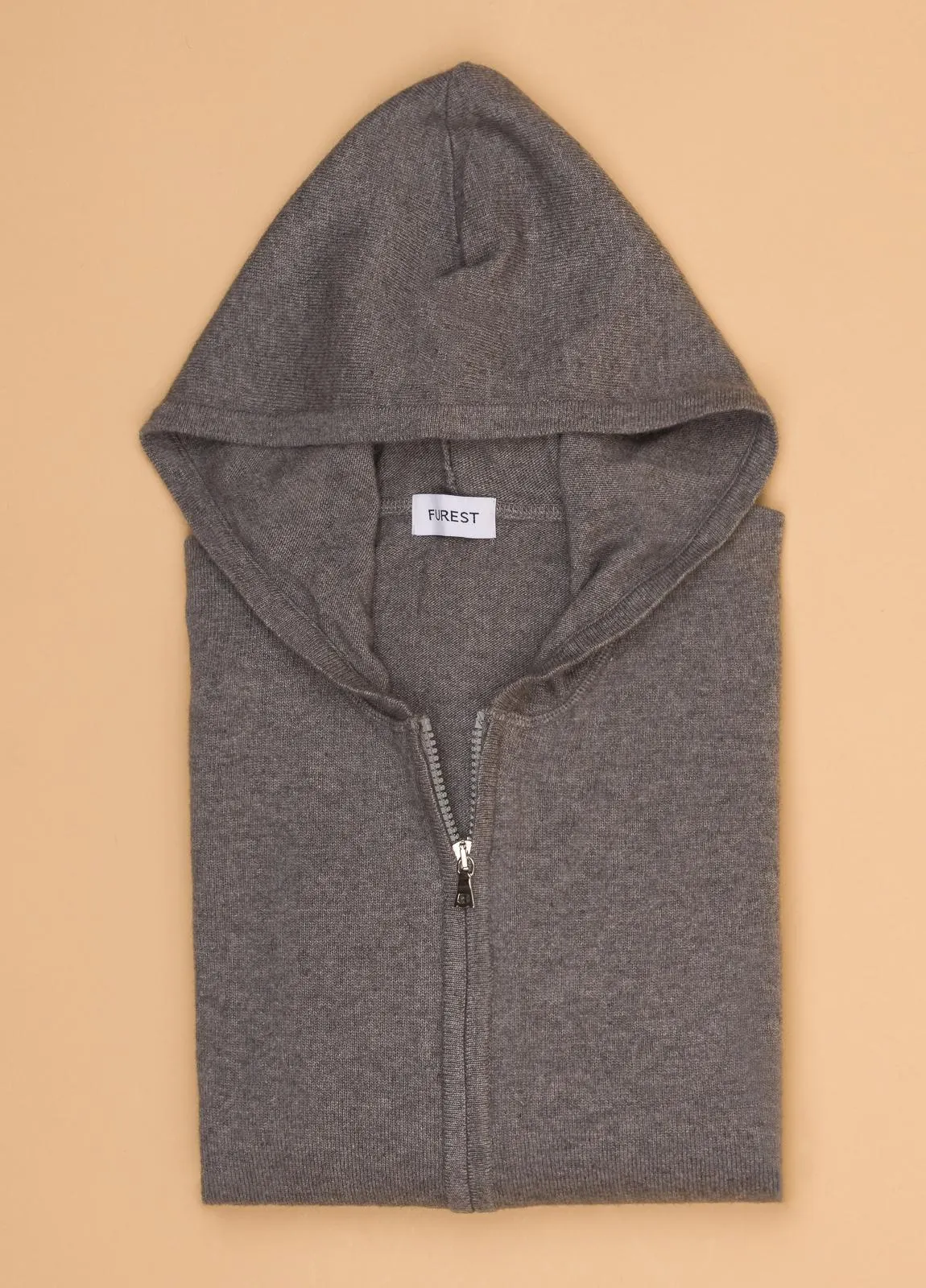 Chaqueta cremallera FUREST COLECCIÓN con capucha, color gris