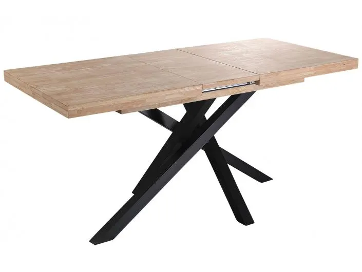 Mesa comedor extensible 140x 90 cm color roble nordish-negro